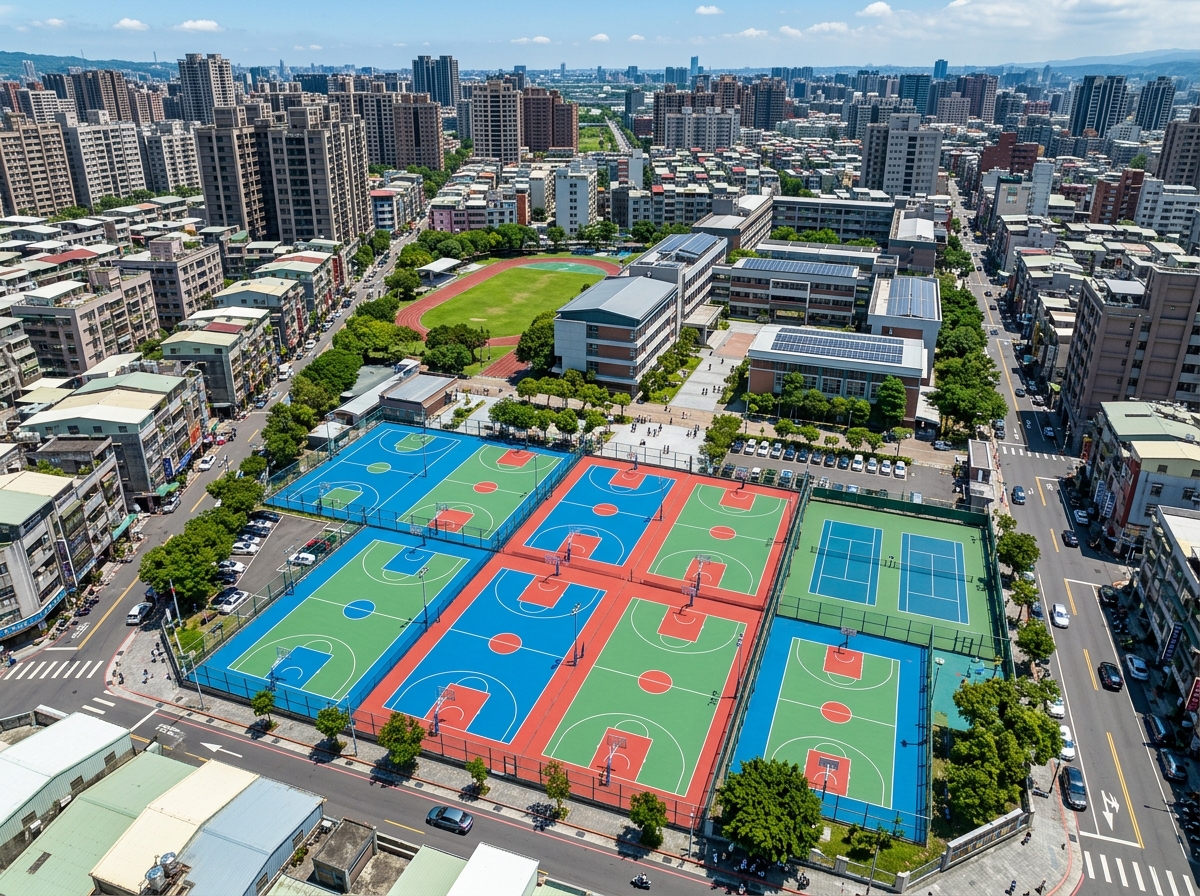 烟台市硅PU篮球场硅PU篮球场 - 厂家